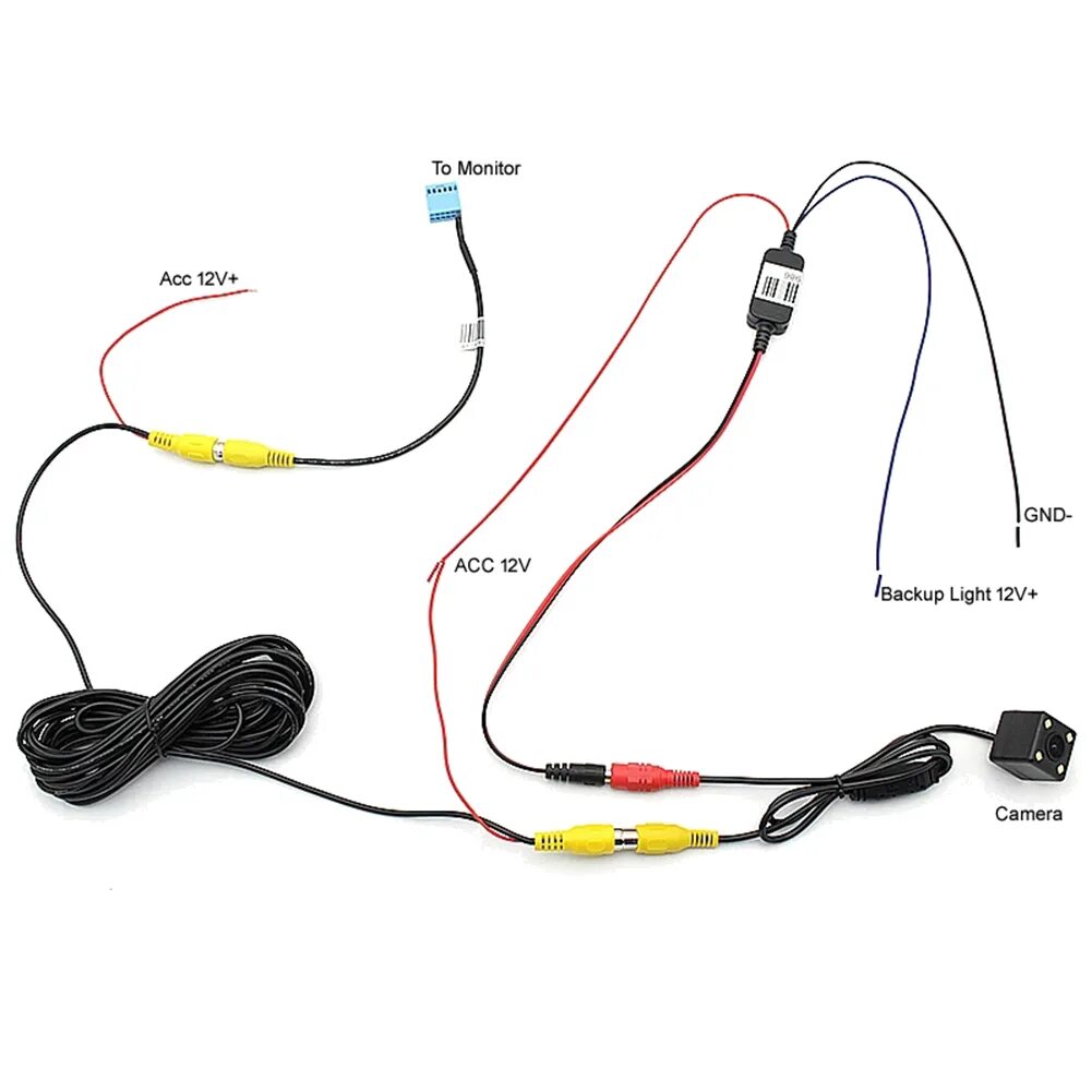 Подключение задней камеры авто Автомобильная камера заднего вида, видеокамера заднего вида с разъемом RCA, кабе