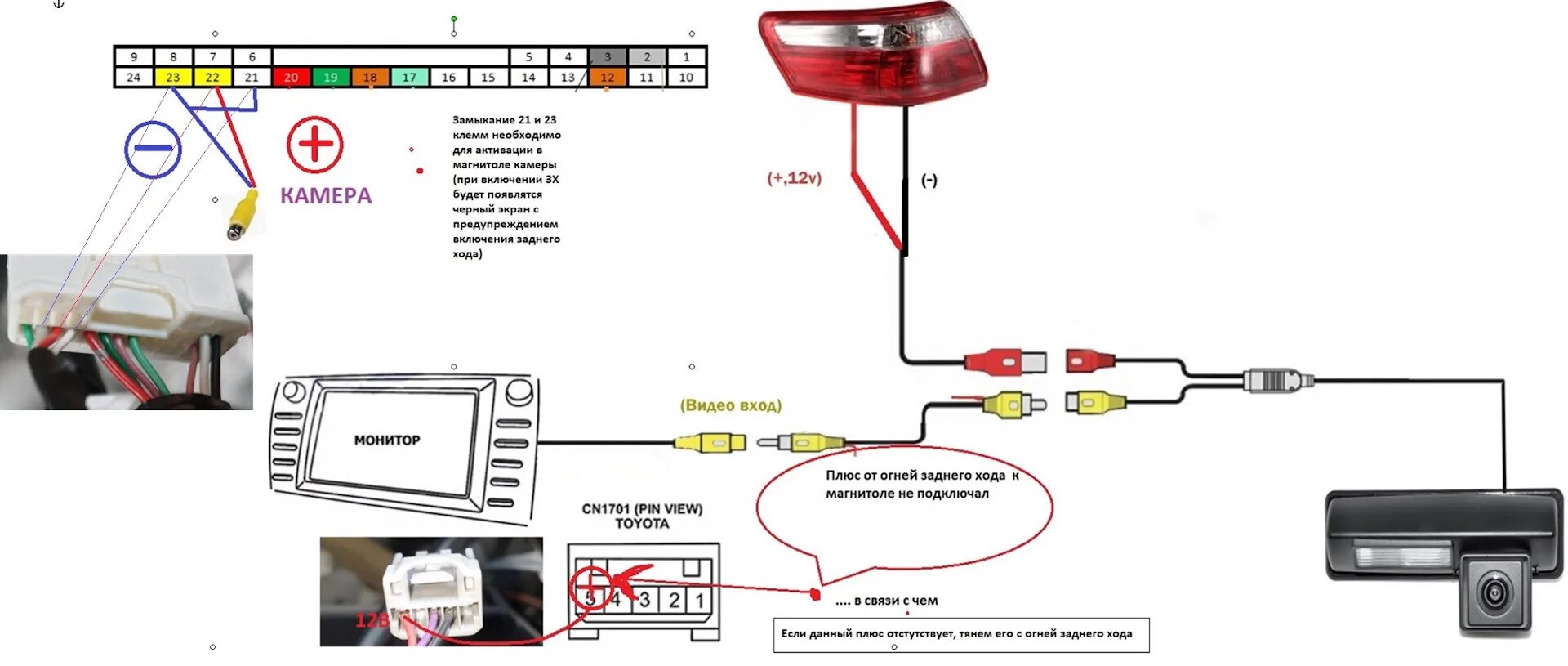 Камера заднего вида - Toyota Vitz (10), 1 л, 2001 года аксессуары DRIVE2