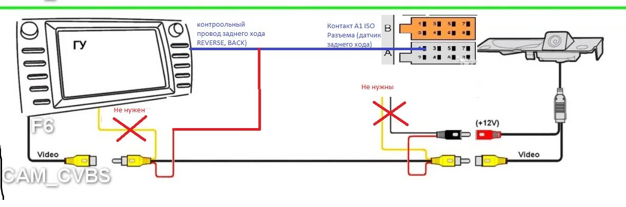 Подключение задней видеокамеры к магнитоле Подключение камеры заднего вида (парковочной) к Андроид магнитоле, без подключен