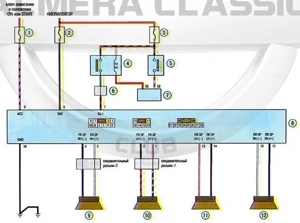 Подключение задних динамиков альмера классик What colors of wires go to the left speakers, and which to the right. 2022 Nissa