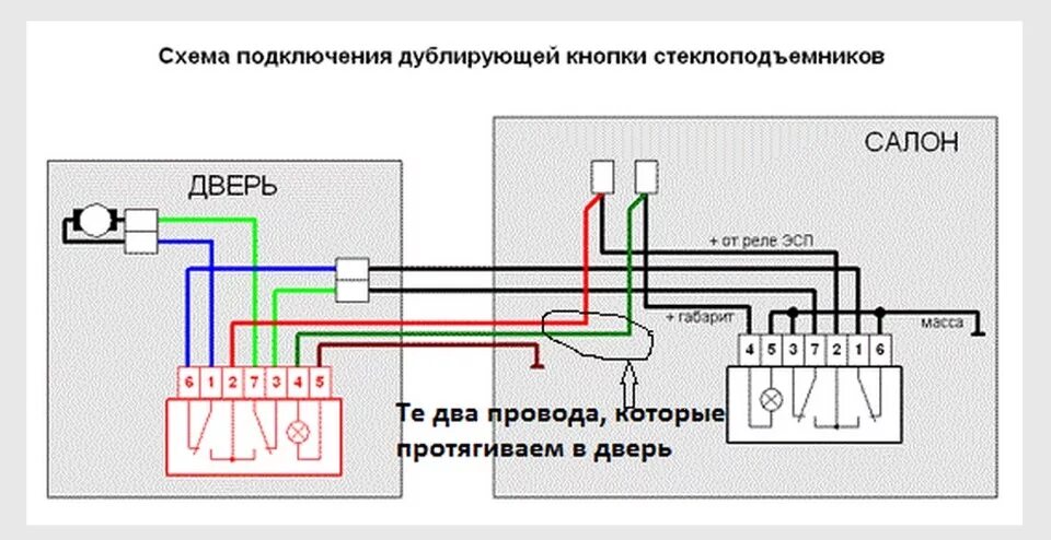 Подключение задних эсп Доводчик стёкол и дублирующие кнопки электростеклопод"ёмников) - ИЖ 27156, 1,5 л