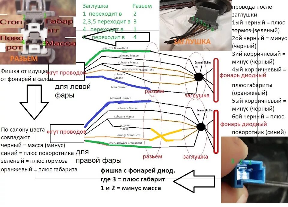 Подключение задних фонарей газель по цвету Подключение диодных задних фонарей на ДОРЕСТРАЙЛ! - Ford Focus II Hatchback, 1,6