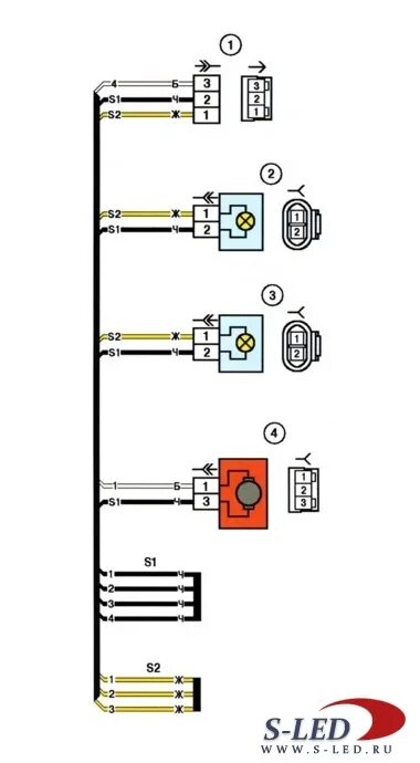 Подключение задних фонарей приора Схема лада приора - КарЛайн.ру