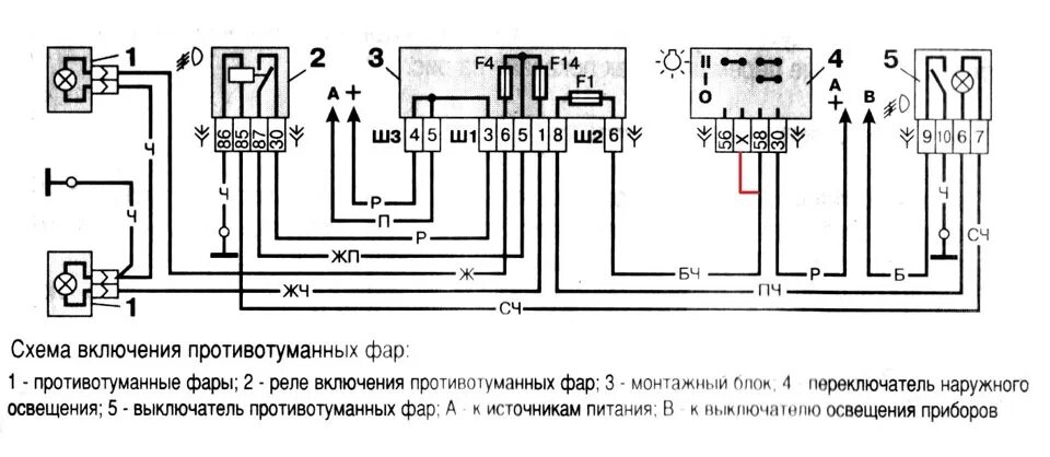 Подключение задних противотуманных фар ваз 2110 Установка ПТФ на 2110 - Bogdan 21104, 1,6 л, 2013 года электроника DRIVE2