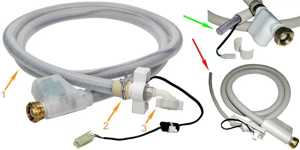 Подключение заливного шланга посудомоечной машины Комплект для подключения посудомоечной машины AnikStroy.ru