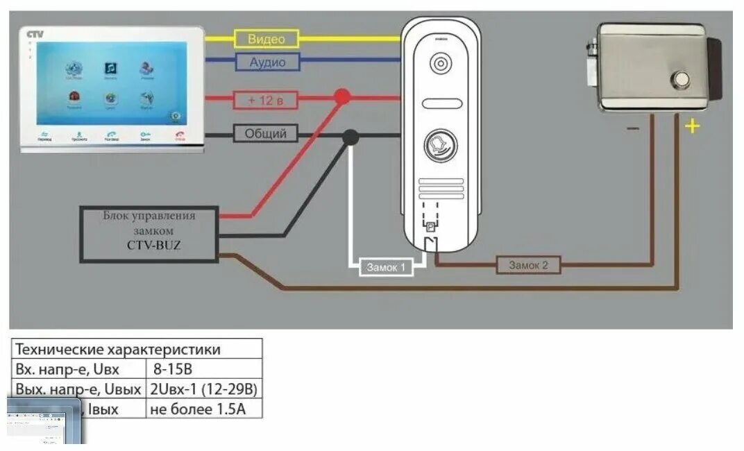 Подключение замка к домофону hikvision Домофон - купить в интернет-магазине по низкой цене на Яндекс Маркете