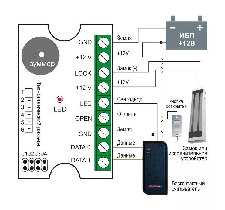 Подключение замка скуд SMART-GATE LITE KIT Комплект СКД под некопируемые брелки MIFARE