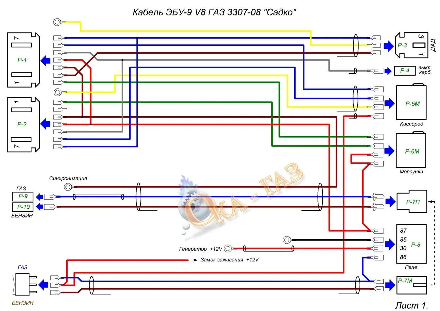 Подключение замка зажигания газ 3307 Замок зажигания газ 3307 подключение 60 фото - KubZap.ru