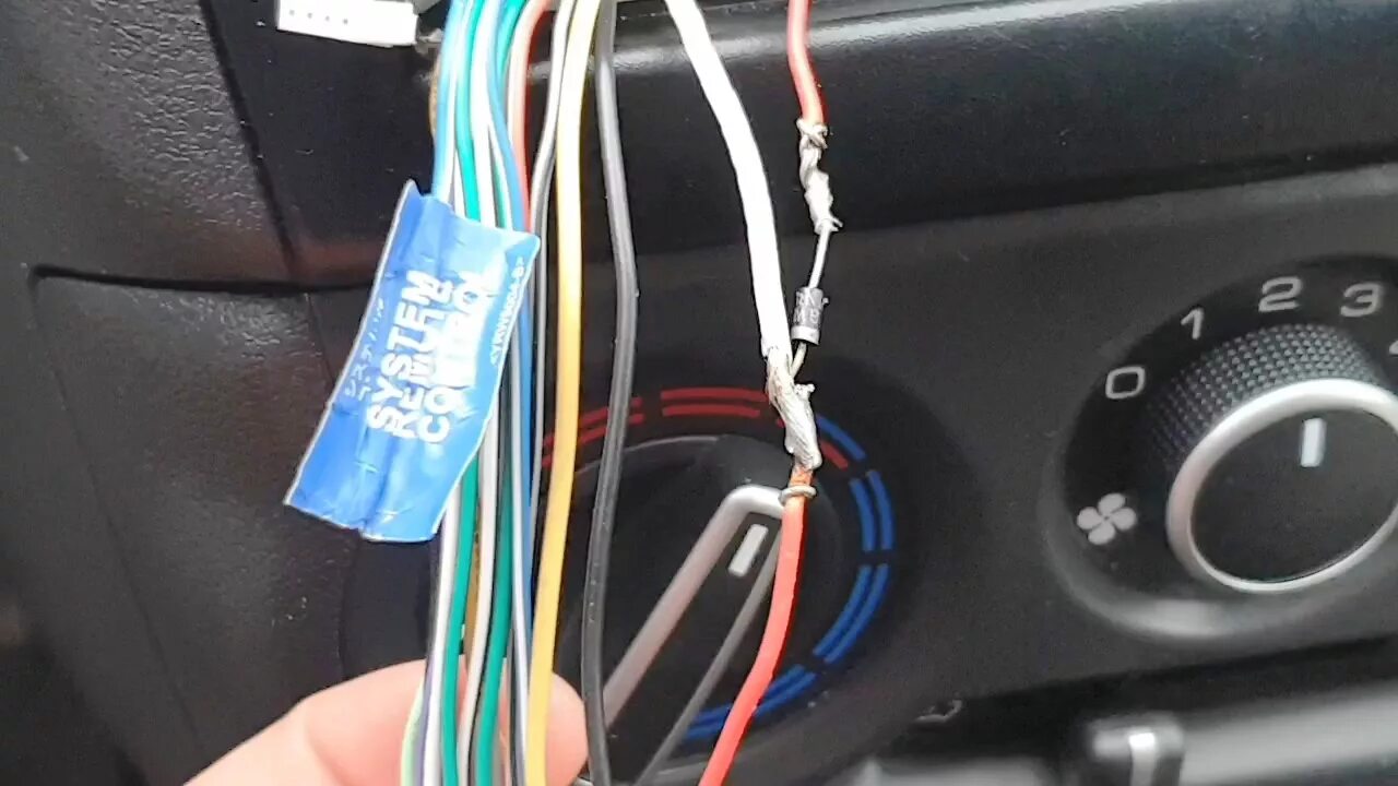 Подключение замка зажигания гранта Установка кнопки включения автомагнитолы, в обход ACC-замка зажигания Гранты FL.