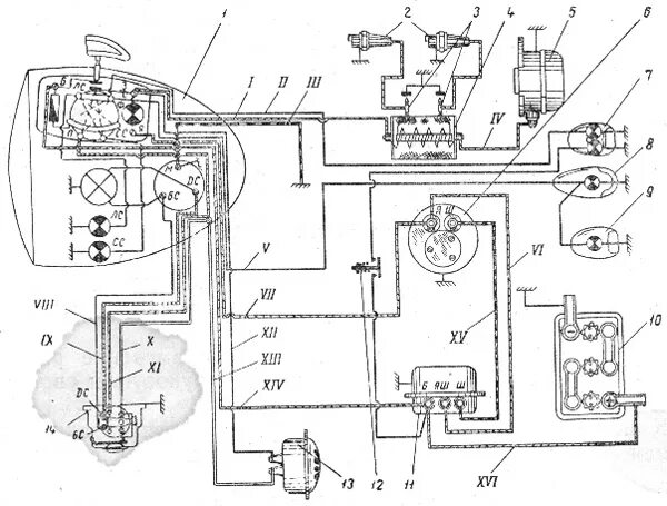 Подключение замка зажигания урал м 67 Электрическая схема мотоцикла УРАЛ-2 модель М-63 OPPOZIT.RU мотоциклы Урал, Днеп