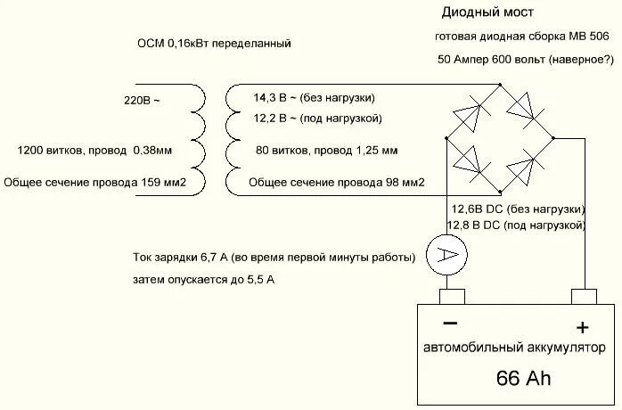 Подключение зарядного диодного моста зарядного устройства Контент dymytry - Форум по радиоэлектронике