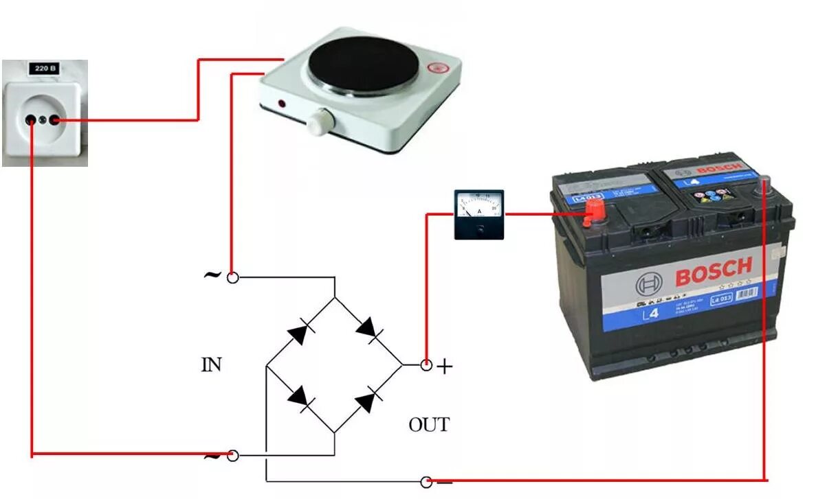 Подключение зарядного диодного моста зарядного устройства Кому надо зарядить аккумулятор, но нет зарядника. - DRIVE2