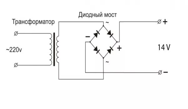 Подключение зарядного диодного моста зарядного устройства Картинки ДИОДНОЕ ЗАРЯДНОЕ УСТРОЙСТВО