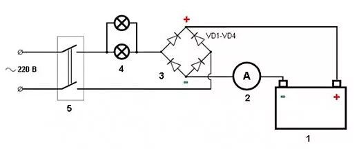 Подключение зарядного диодного моста зарядного устройства Самодельное зарядное устройство // запчасти и аксессуары для мототехники