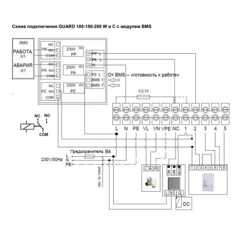 Подключение завесы kvc b10e6 01 без контроллера Модуль BMS коммуникация для Sonniger GUARD купить по выгодной цене в интернет-ма