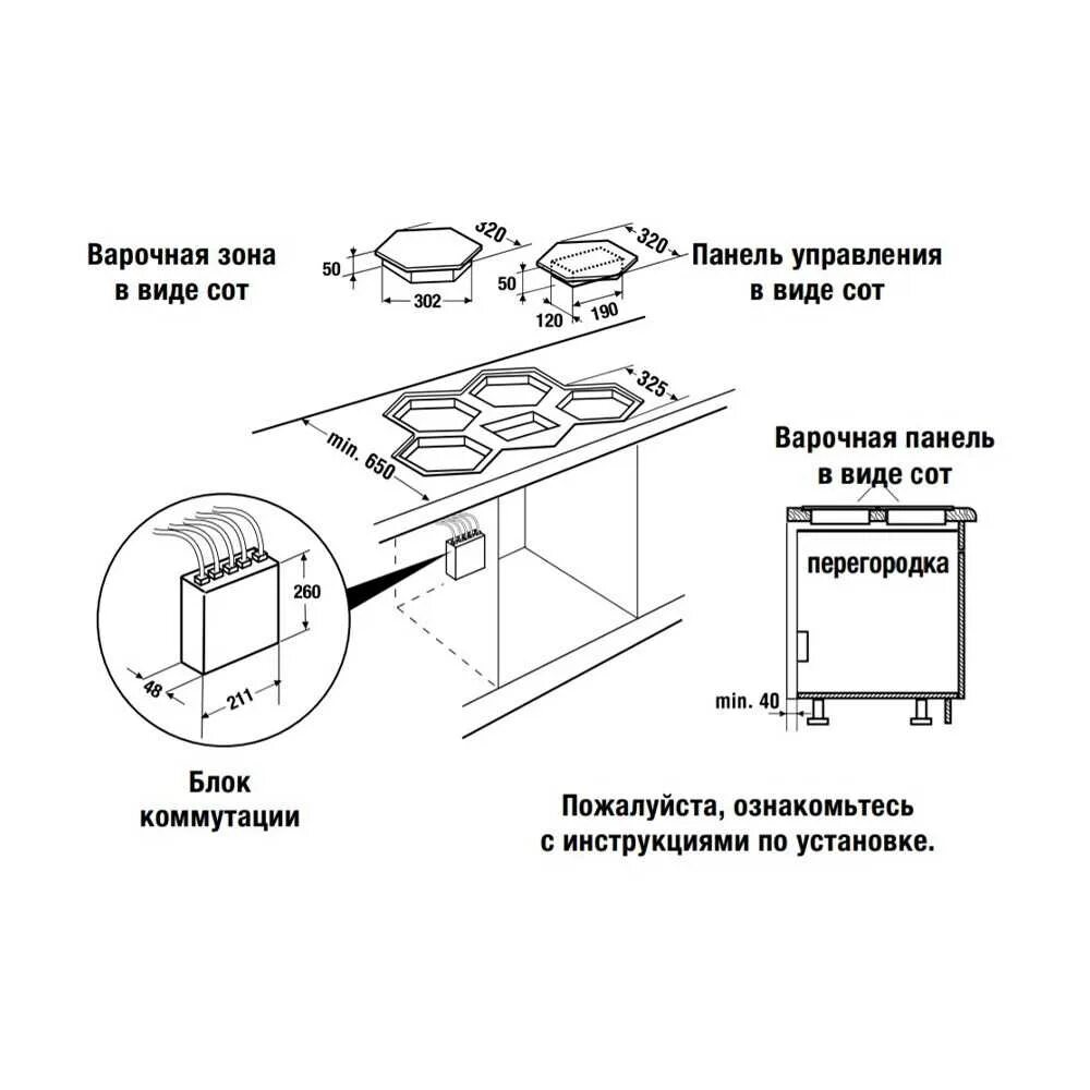 Подключение зависимой варочные панели Как установить индукционную варочную панель фото - DelaDom.ru