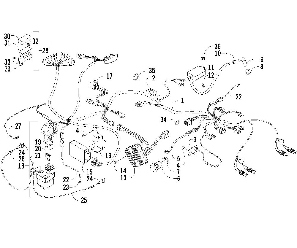 Подключение зажигания arctic cat z1 Wiring harness assembly для 400 4x4 Man Arctic Cat