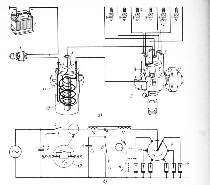 Подключение зажигания газ 52 схема подключения Нужна схема зажигания W123 . 102 980 - Электрика и электроника - OLDMERIN