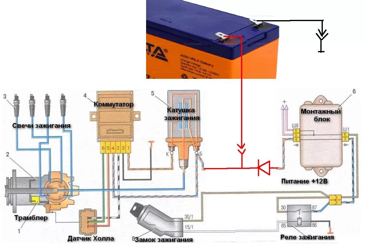Подключение зажигания на ваз 2108 дополнительное питание системы электроного зажигания ваз 2108-99 - Lada Калина с