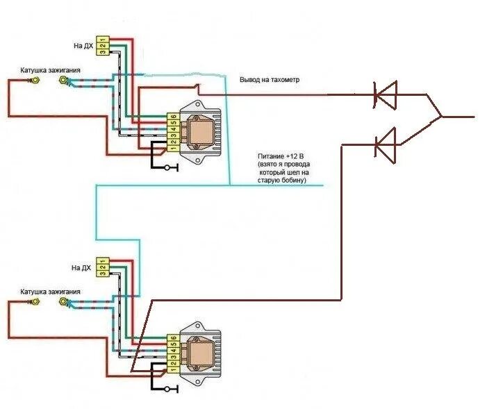Подключение зажигания с датчиком холла на уаз Двухконтурное зажигание 2109 - Lada 21093, 1,5 л, 2001 года электроника DRIVE2