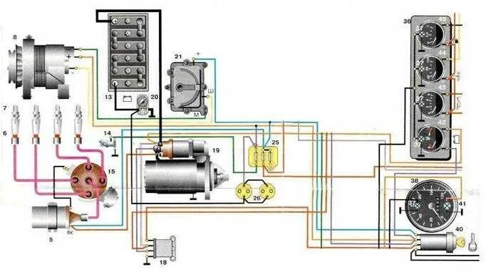 Подключение зажигания уаз 469 старого образца Картинки УАЗ БУХАНКА СХЕМА ЭЛЕКТРООБОРУДОВАНИЯ