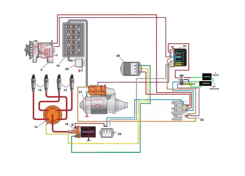 Подключение зажигания уаз буханка схема Самоделим по проводке - зажигание. - УАЗ 31512, 2,5 л, 1988 года электроника DRI