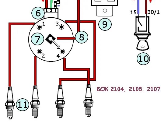 Подключение зажигания ваз 2107 Неисправности системы зажигания ваз 2107 инжекторного двигателя