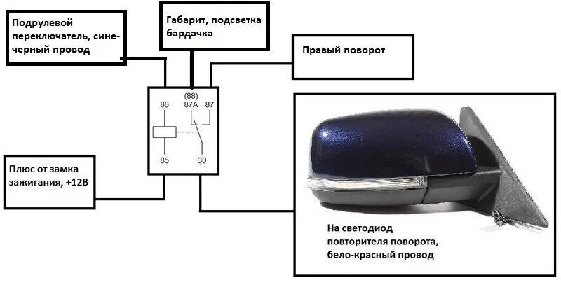 Подключение зеркал приоры на ваз 2112 Схема зеркал ваз 2112 - фото - АвтоМастер Инфо