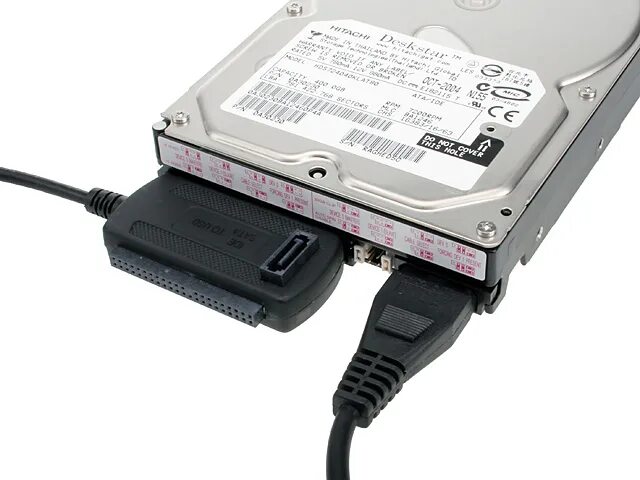 Подключение жесткого диска к компьютеру через usb USB 2.0 to SATA / IDE Cable (Without Power Adapter)