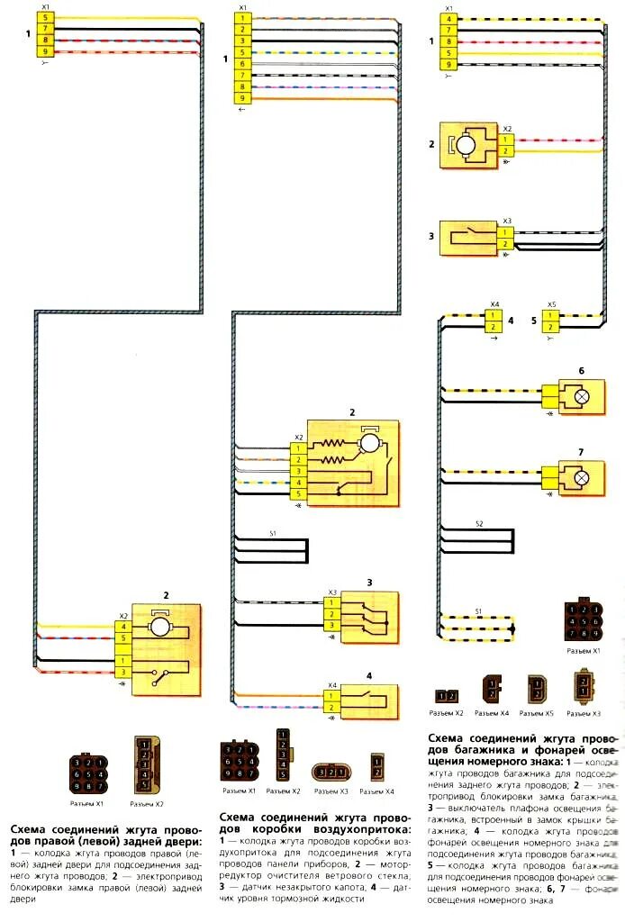 Подключение жгута проводов Схемы жгутов проводов Лада Калина