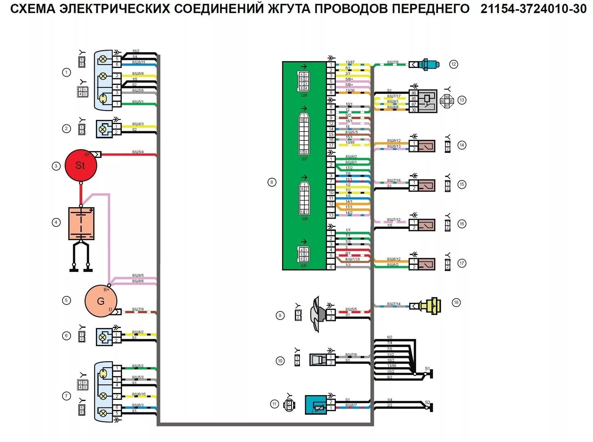 Подключение жгута ваз Переделка жгута панели приборов и переднего жгута. - Lada 2115, 1,6 л, 2013 года