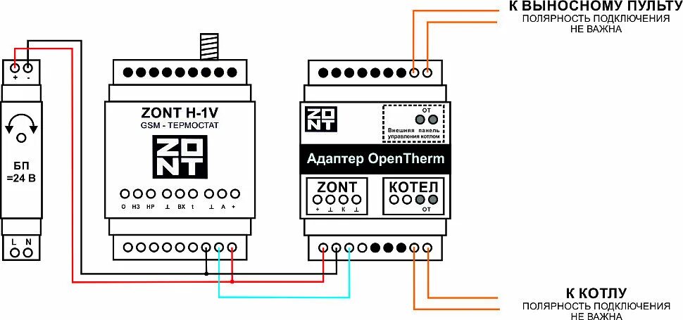 Подключение зонда к котлу Подключение Zont к котлам с OpenTherm Безопасность плюс Дзен