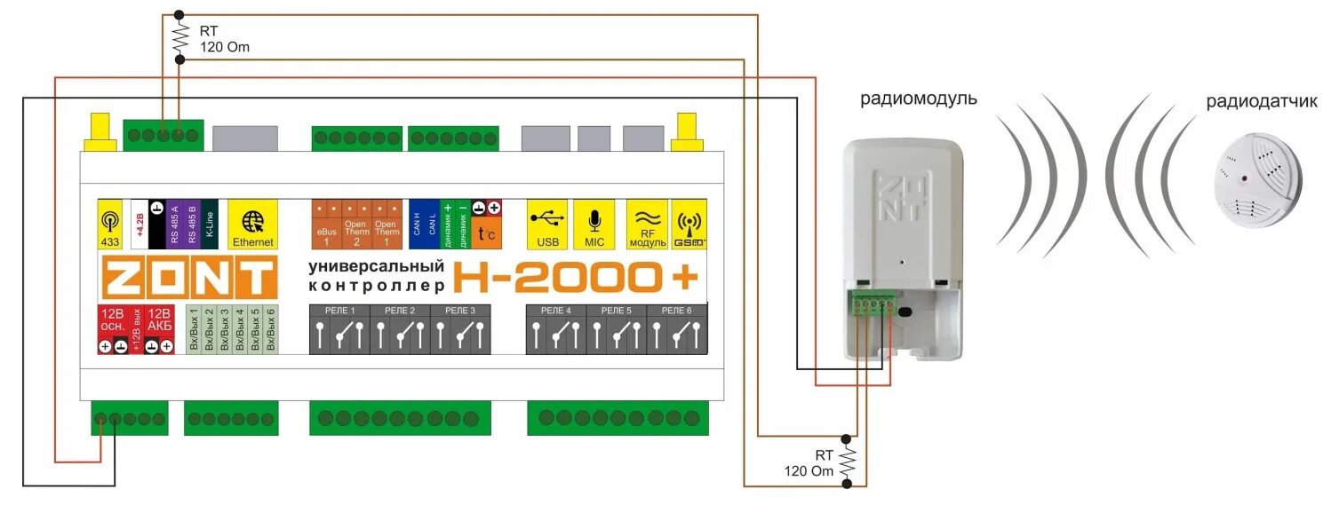 Подключение zont 1 Файл:Подключение МЛ-590 к ZONT H2000+ по RS-485.jpg - Библиотека Микро Лайн