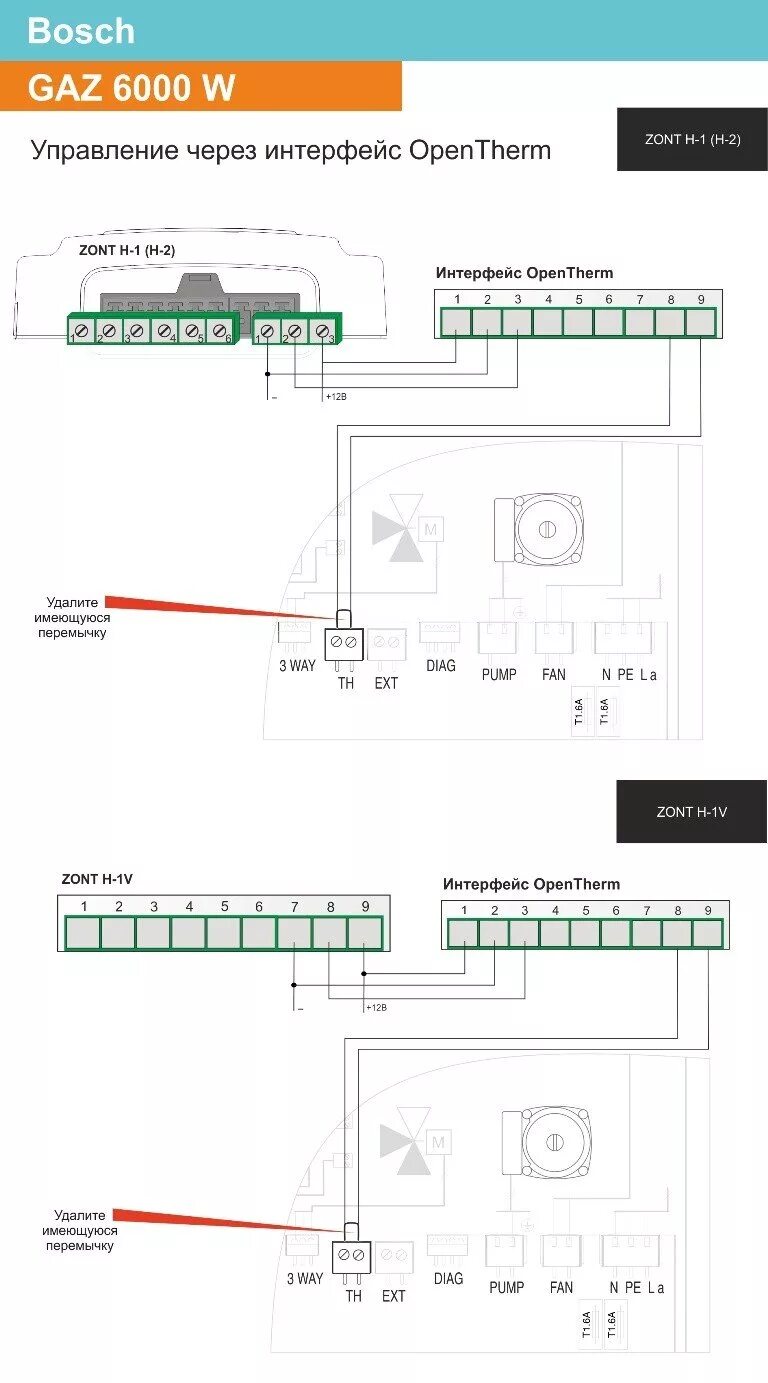 Подключение zont h 1v к котлу baxi Схемы подключения термостатов ZONT к котлам Neva, Navien, Bosch и Ariston