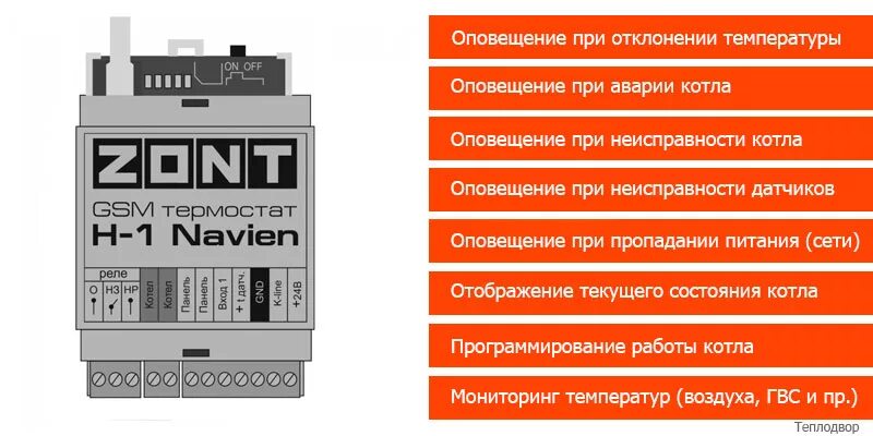 Подключение zont к котлу navien ZONT H-1 Navien - модуль для дистанционного управления котлом (ML00003713) в Тул