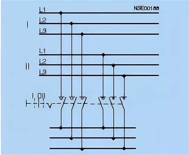 Подключения 3 х фазного рубильника 3KA5 до 630 A, 3-х полюсные и 4-х полюсные - Выключатели нагрузки 3KL, 3KM, 3KA,