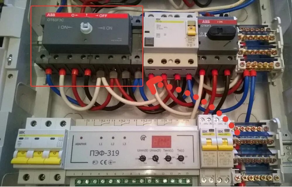 Подключения 3 х фазного рубильника Купил генератор для питания газового котла. Не знаю, что с ним делать. Может сда