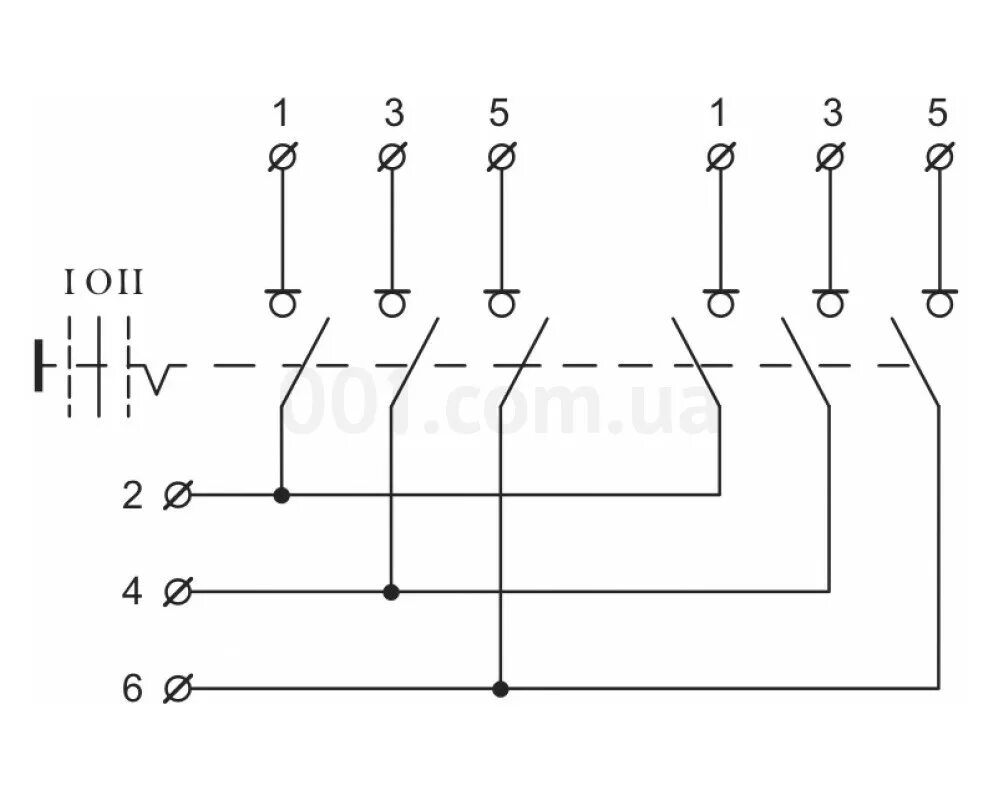 Подключения 3 х фазного рубильника Разъединитель QS5-30P/3 3P 30А I-0-II (перекидной) АСКО-УКРЕМ (A0100010006) купи