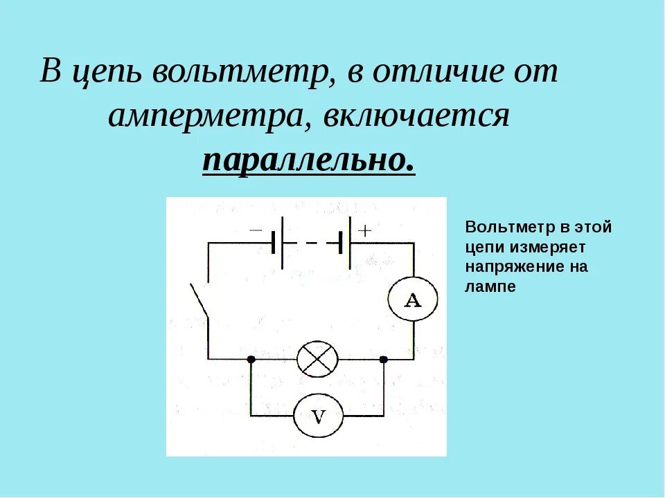 Подключения амперметра и вольтметра в электрическую цепь Как включают амперметр в электрическую цепь - найдено 88 картинок