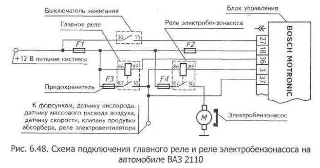 Подключения бензонасоса ваз 2110 инжектор Бензонасос ваз 2110 схема подключения проводов