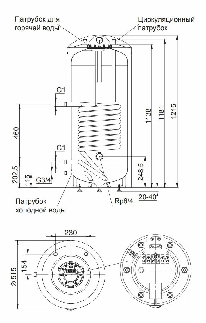 Подключения бойлера стаут Бойлер косвенного нагрева STOUT SWH-1110-000150 150 л - купить водонагреватель С