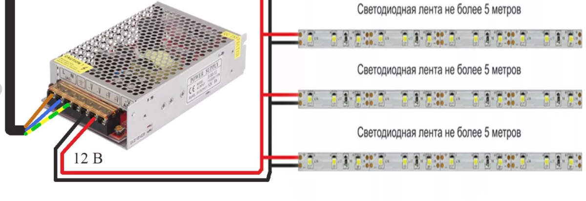 Подключения бп 12в к трем устройствам Куда ткнуть провода чтобы подключить светодиодную лампу ипс 50-350т?" - Яндекс К