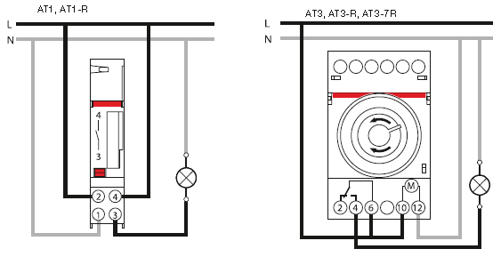 Подключения через реле времени Схема настройка реле времени ABB AT2 - Магазин электрики, электрика оптом и в ро