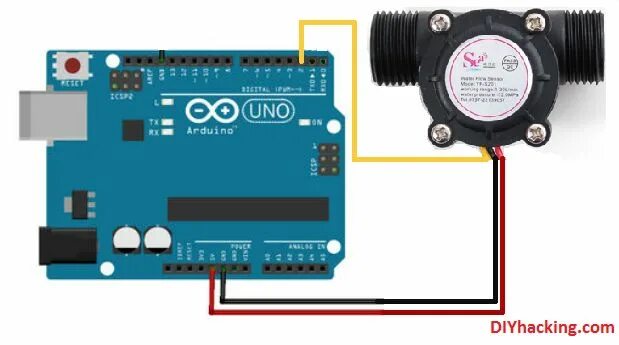 Подключения датчика давления воды к ардуино Arduino flow rate sensor tutorial Arduino, Sensor, Arduino projects diy