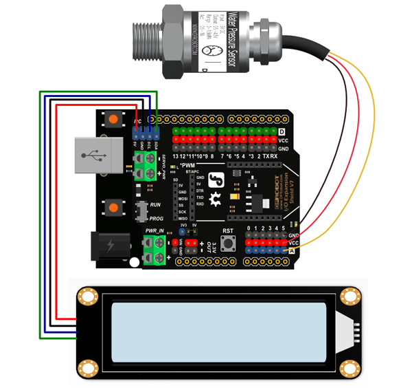 Подключения датчика давления воды к ардуино Gravity Water_Pressure_Sensor_SKU SEN0257-DFRobot