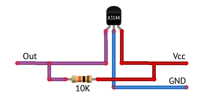 Подключения датчика хола Датчик холла и esp12f Аппаратная платформа Arduino