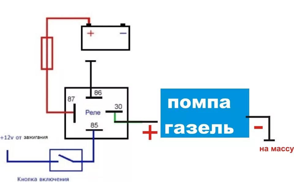 Подключения доп насоса на газель через реле Установка помпы от Газели на печку - Ford Maverick, 2,4 л, 1994 года своими рука