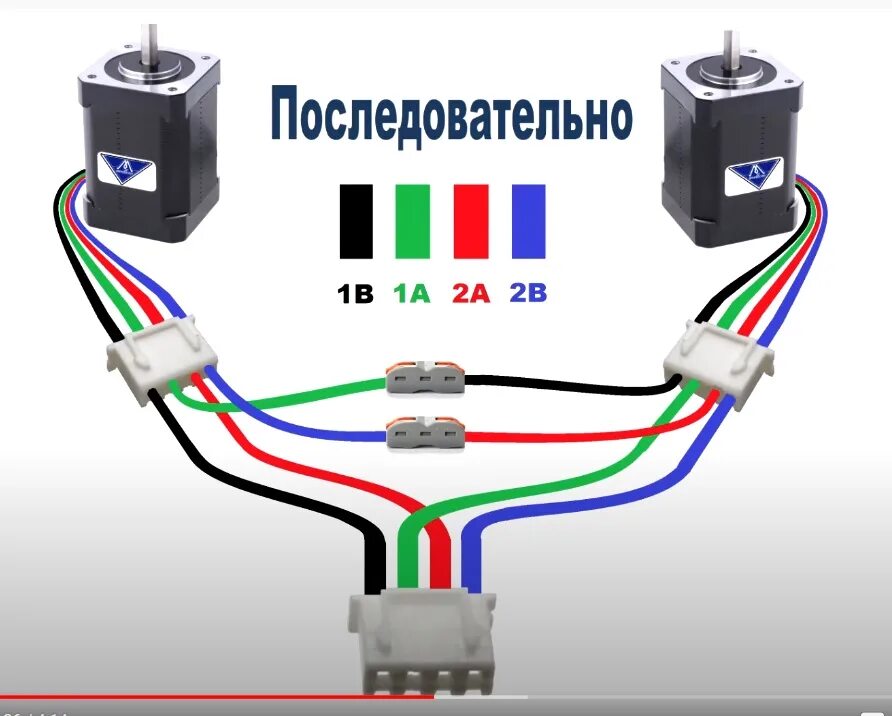 Подключения два шаговых двигателя Самосбор 3D Printer Core XY 310*310 мм Своими Руками