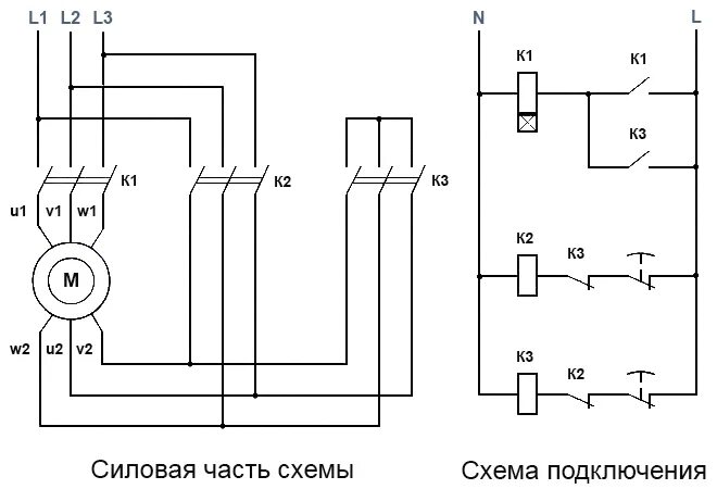 Подключения двигателей 660 380 Подключение электродвигателя к сети 220В/380В/660В