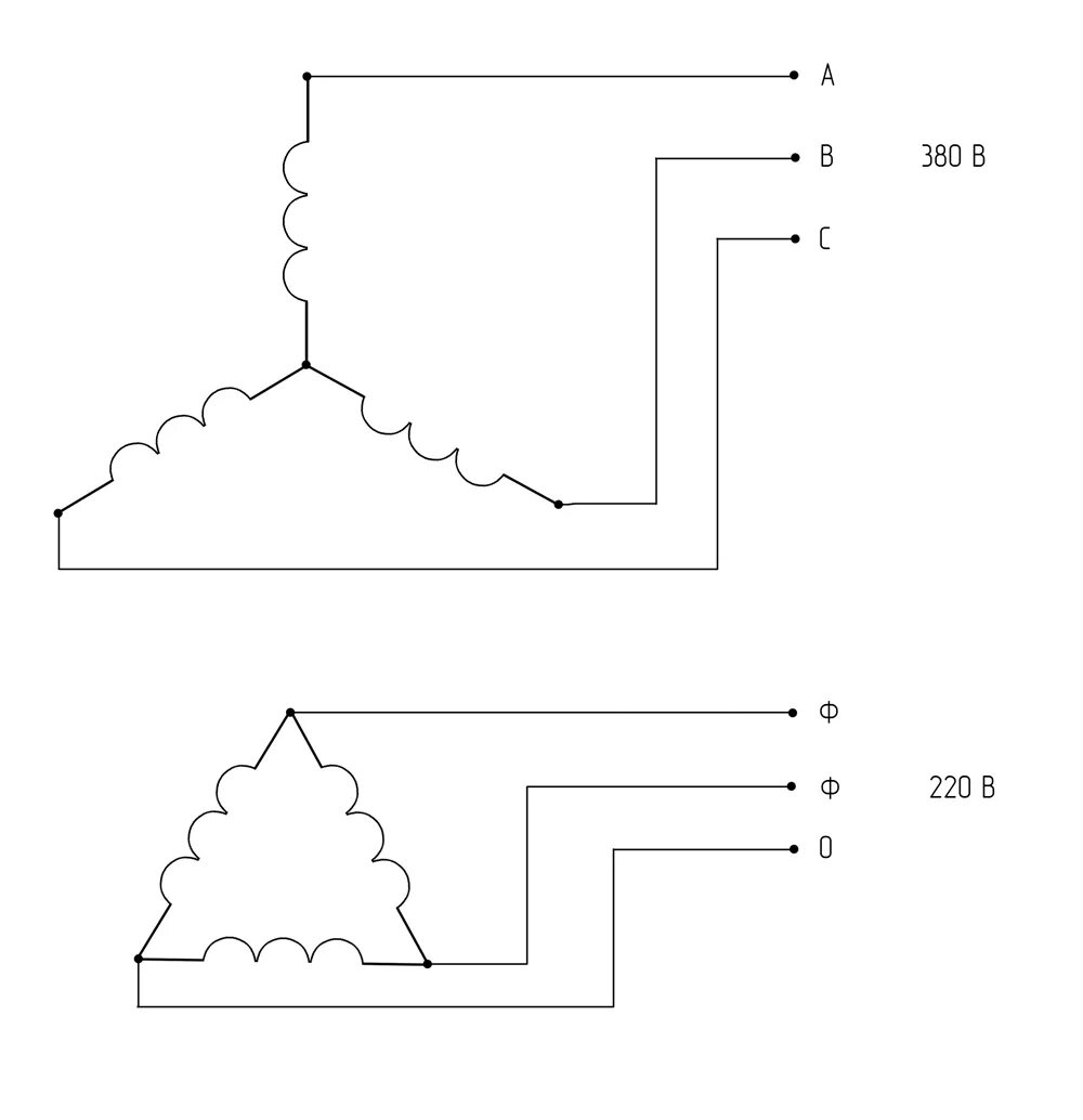 Подключения двигателя 220 треугольником схема nKostyan : Господа электрики, подскажи по связке мотор 3фазы+конденсат